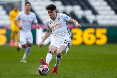 220225 - Swansea City v Blackburn Rovers - Sky Bet Championship - Josh Key of Swansea City