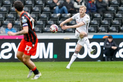 220225 - Swansea City v Blackburn Rovers - Sky Bet Championship - Harry Darling of Swansea City