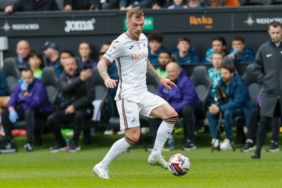 220225 - Swansea City v Blackburn Rovers - Sky Bet Championship - Josh Tymon of Swansea City