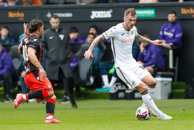 220225 - Swansea City v Blackburn Rovers - Sky Bet Championship - Josh Tymon of Swansea City