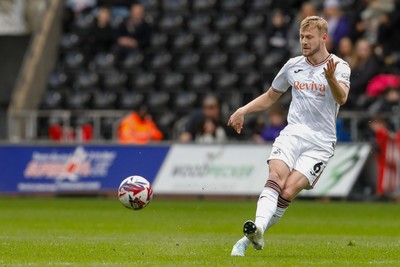 220225 - Swansea City v Blackburn Rovers - Sky Bet Championship - Harry Darling of Swansea City