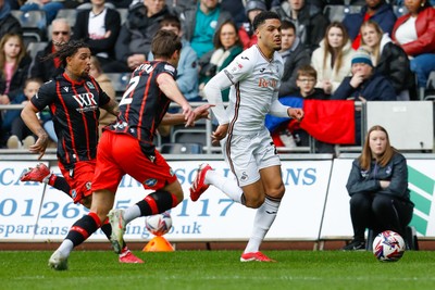 220225 - Swansea City v Blackburn Rovers - Sky Bet Championship - Myles Peart-Harris of Swansea City