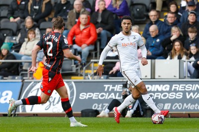 220225 - Swansea City v Blackburn Rovers - Sky Bet Championship - Myles Peart-Harris of Swansea City