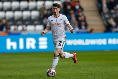 220225 - Swansea City v Blackburn Rovers - Sky Bet Championship - Josh Key of Swansea City