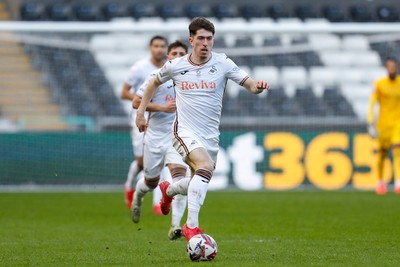 220225 - Swansea City v Blackburn Rovers - Sky Bet Championship - Josh Key of Swansea City