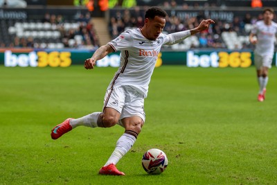 220225 - Swansea City v Blackburn Rovers - Sky Bet Championship - Myles Peart-Harris of Swansea City