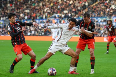 220225 - Swansea City v Blackburn Rovers - Sky Bet Championship - Florian Bianchini of Swansea City