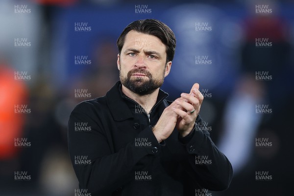 150223 - Swansea City v Blackpool, EFL Sky Bet Championship - Swansea City head coach Russell Martin applauds the fans at the end of the match