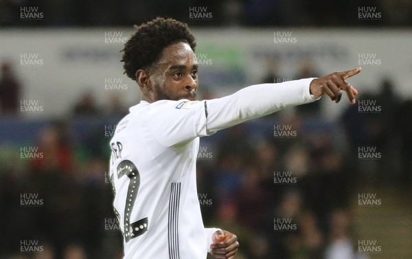 020419 - Swansea City v Brenford, Sky Bet Championship - Nathan Dyer of Swansea City celebrates after scoring his second goal