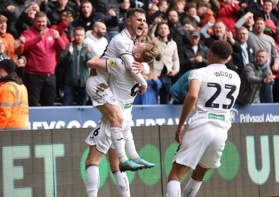 190323 - Swansea City v Bristol City, EFL Sky Bet Championship - Liam Cullen of Swansea City celebrates after he shoots to score the opening goal