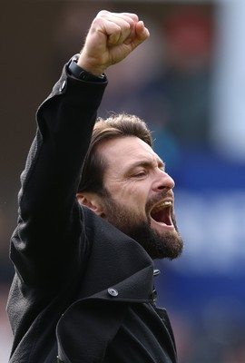 190323 - Swansea City v Bristol City, EFL Sky Bet Championship - Swansea City head coach Russell Martin celebrates at the end of the match