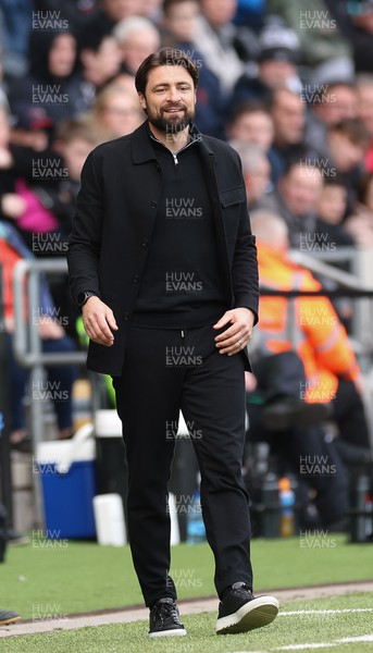 190323 - Swansea City v Bristol City, EFL Sky Bet Championship - Swansea City head coach Russell Martin reacts during the match