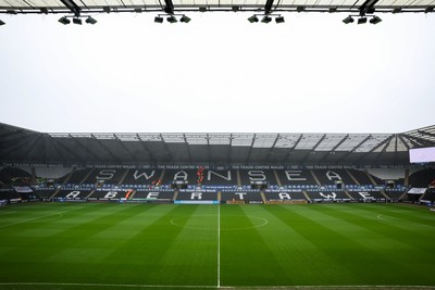 210226 - Swansea City v Bristol City - Sky Bet Championship - A general view of the Swanseacom Stadium
