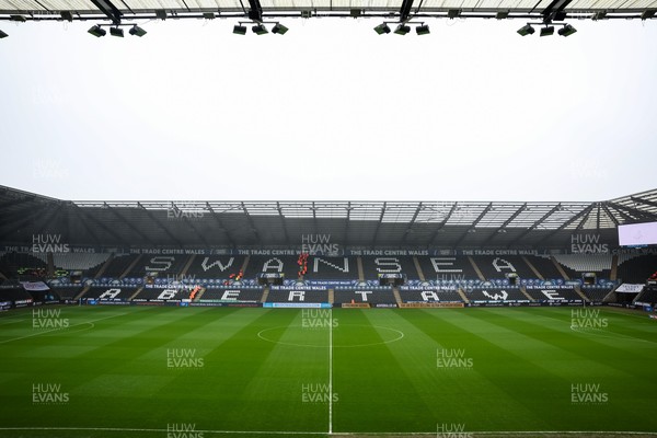 210226 - Swansea City v Bristol City - Sky Bet Championship - A general view of the Swanseacom Stadium