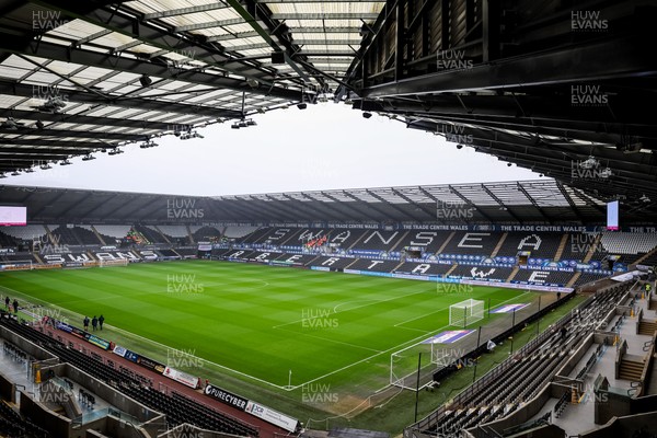210226 - Swansea City v Bristol City - Sky Bet Championship - A general view of the Swanseacom Stadium