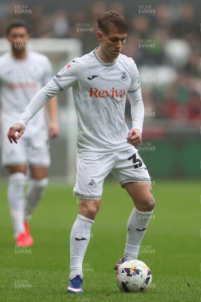 210226 - Swansea City v Bristol City - Sky Bet Championship - Ethan Galbraith of Swansea City attacks