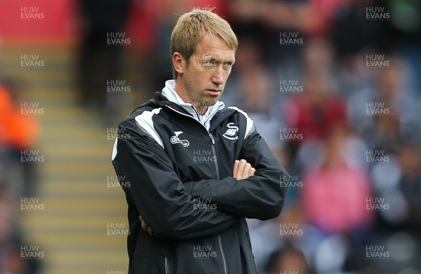 250818 - Swansea City v Bristol City, Sky Bet Championship - Swansea City manager Graham Potter during the game