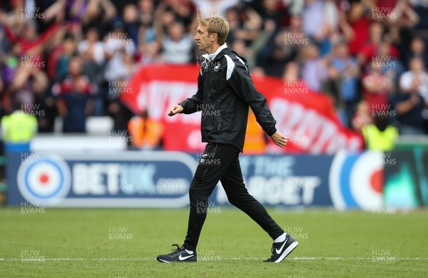 250818 - Swansea City v Bristol City, Sky Bet Championship - Swansea City manager Graham Potter at the end of the game