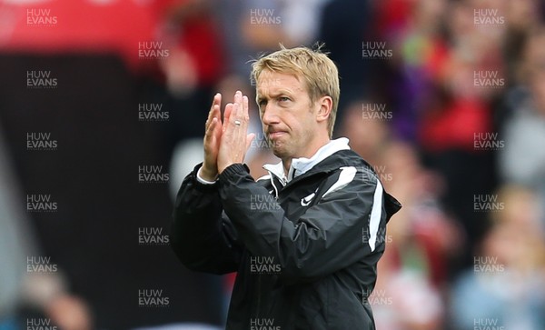 250818 - Swansea City v Bristol City, Sky Bet Championship - Swansea City manager Graham Potter at the end of the game