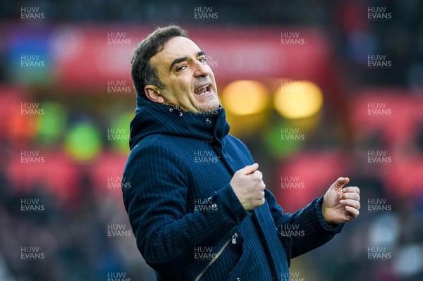 100218 - Swansea City v Burnley - Premier League - Swansea City Manager Carlos Carvalhal reacts during the game