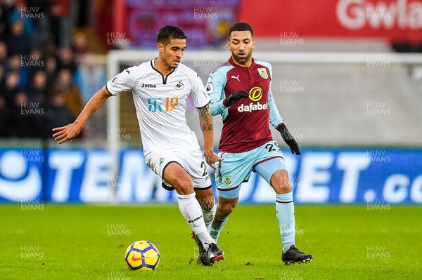 100218 - Swansea City v Burnley - Premier League - Kyle Naughton of Swansea City ( with ball ) in action 