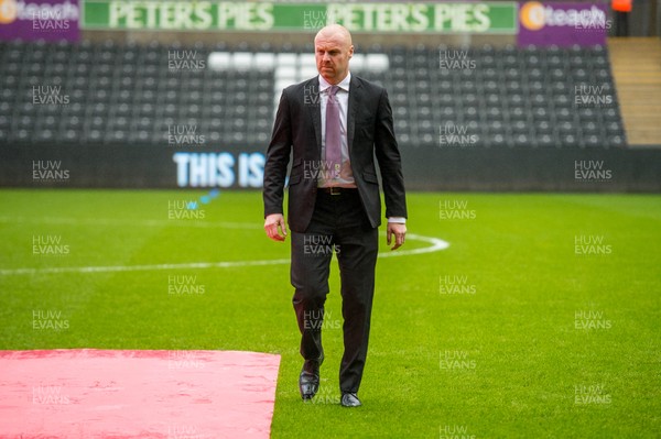 100218 - Swansea City v Burnley - Premier League - Sean Dyche, Manager of Burnley arrives at the Stadium 