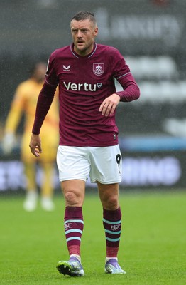120926 Swansea City v Burnley, EFL Sky Bet Championship -  Jamie Vardy of Burnley during the match