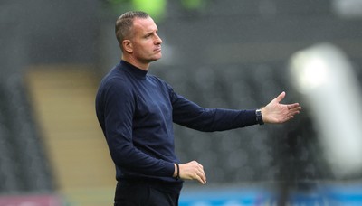 120926 Swansea City v Burnley, EFL Sky Bet Championship -  Burnley head coach Nicky Hayen during the match