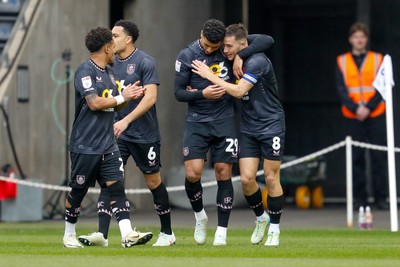 150325 - Swansea City v Burnley - Sky Bet Championship - Josh Brownhill of Burnley celebrates after scoring