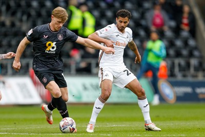 150325 - Swansea City v Burnley - Sky Bet Championship - Kyle Naughton of Swansea City