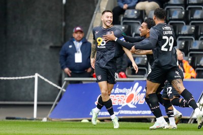 150325 - Swansea City v Burnley - Sky Bet Championship - Josh Brownhill of Burnley celebrates after scoring