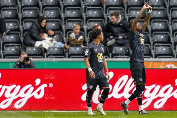 150325 - Swansea City v Burnley - Sky Bet Championship - Jaidon Anthony of Burnley celebrates after scoring