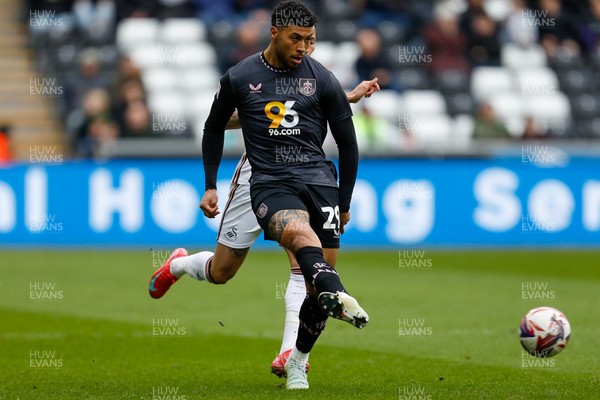 150325 - Swansea City v Burnley - Sky Bet Championship - Josh Laurent of Burnley