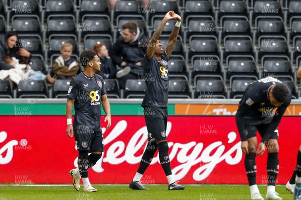 150325 - Swansea City v Burnley - Sky Bet Championship - Jaidon Anthony of Burnley celebrates after scoring