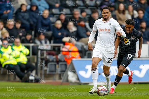 150325 - Swansea City v Burnley - Sky Bet Championship - Cyrus Christie of Swansea City