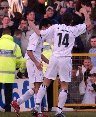 150203 - Swansea City v Cambridge United - Third Division - Swansea's Marc Richards salutes the fans after opening the scoring