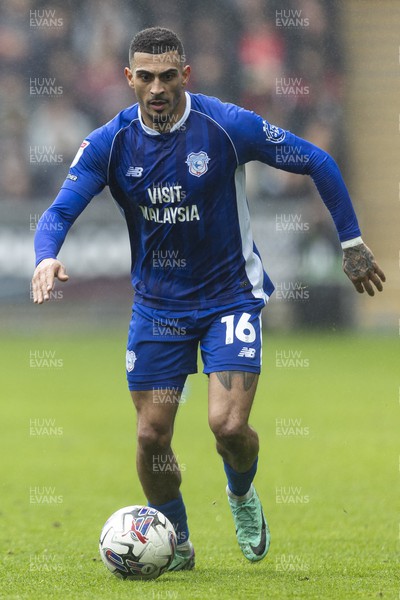 160324 - Swansea City v Cardiff City - Sky Bet Championship - Karlan Grant of Cardiff City in action