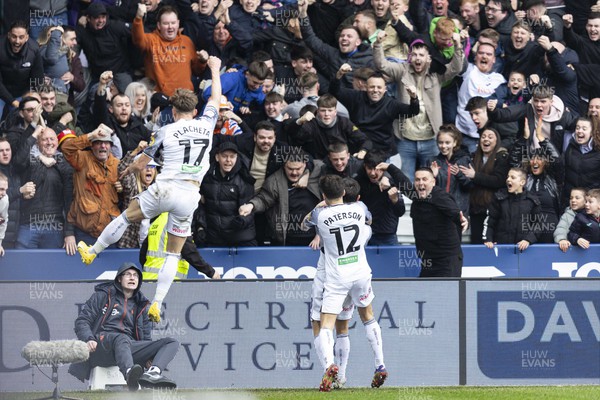 160324 - Swansea City v Cardiff City - Sky Bet Championship - Liam Cullen of Swansea City celebrates scoring his sides first goal