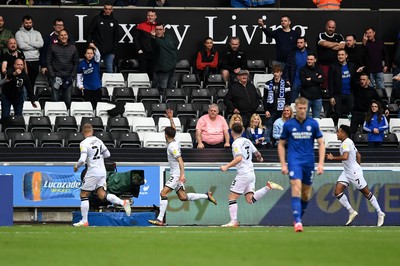 171021 - Swansea City v Cardiff City - Sky Bet Championship - Jamie Paterson of Swansea City celebrates scoring the opening goal 