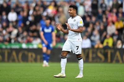 171021 - Swansea City v Cardiff City - Sky Bet Championship - Korey Smith of Swansea City 