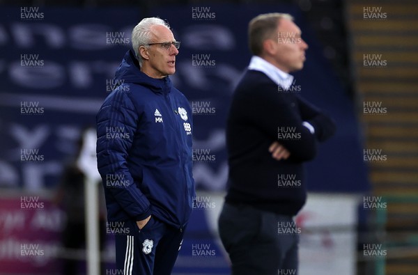 200321 - Swansea City v Cardiff City - SkyBet Championship - Cardiff City Manager Mick McCarthy and Swansea City Manager Steve Cooper