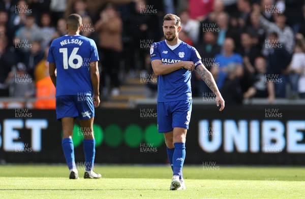 231022 - Swansea City v Cardiff City, South Wales Derby - SkyBet Championship - Dejected Joe Ralls of Cardiff City