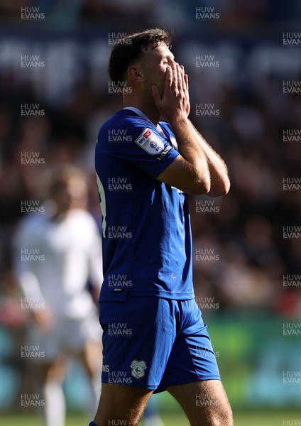231022 - Swansea City v Cardiff City, South Wales Derby - SkyBet Championship - Dejected Mark Harris of Cardiff City