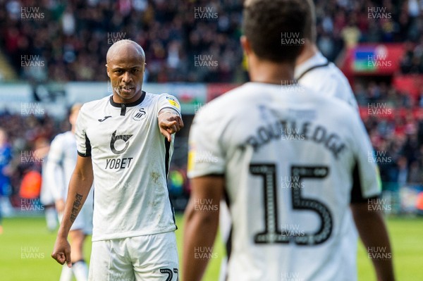 271019 - Swansea City v Cardiff City - SkyBet Championship - Andre Ayew of Swansea City in action 
