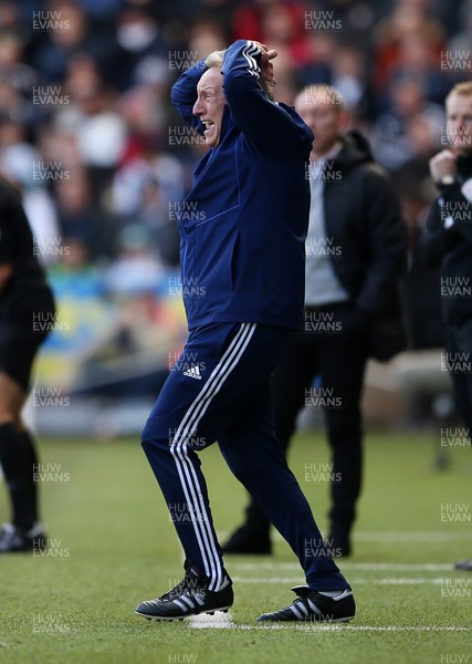 271019 - Swansea City v Cardiff City - SkyBet Championship - A frustrated Cardiff City Manager Neil Warnock
