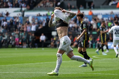 020526 - Swansea City v Charlton Athletic - Sky Bet Championship - Josh Tymon of Swansea City reacts as his goal is ruled offside