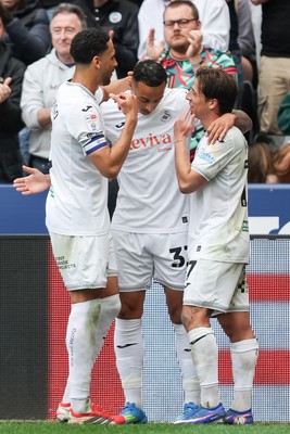 020526 - Swansea City v Charlton Athletic - Sky Bet Championship - Adam Idah of Swansea City celebrates scoring his teams first goal