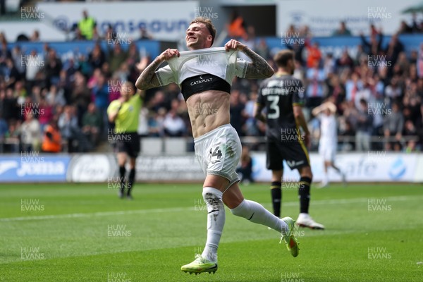 020526 - Swansea City v Charlton Athletic - Sky Bet Championship - Josh Tymon of Swansea City reacts as his goal is ruled offside