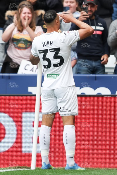 020526 - Swansea City v Charlton Athletic - Sky Bet Championship - Adam Idah of Swansea City celebrates scoring his teams first goal