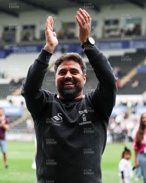 020526 - Swansea City v Charlton Athletic - Sky Bet Championship - Vitor Matos Manager of Swansea City applauds the fans at full time